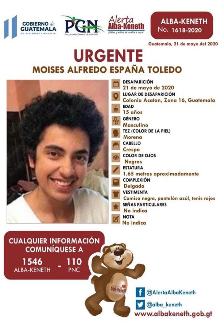 Ayude a encontrar a Moisés Alfredo España