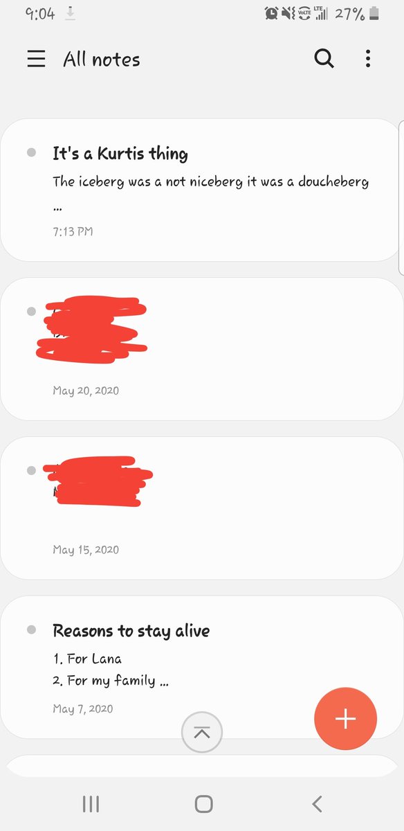 KeenaXx's tweet photo. @kurtisconner I'll have you know that us Android users have a note application 🧐 and one of my note pages happens to be funny lines you say in your pdcasts so I always remember them 😂 https://t.co/6wyHMXdrIW