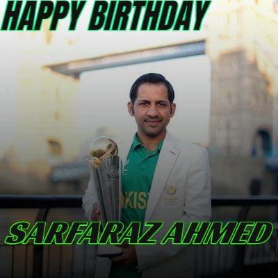 RealIsmail4's tweet photo. Pakistan's Former Captain Sarfaraz Ahmed Record
🏆 ICC U19 World Cup 2008 Winning Captain
🏆 ICC Champions Trophy 2017 Winning Captain
🏆 Brought Pakistan team to rank 1 in T20Is
🏆 Only Captain to have won 11 consecutive T20 series
#PSLFANS #EidUlFitr #JummatulWida @SarfarazA_54 https://t.co/UnXkVvmeiN