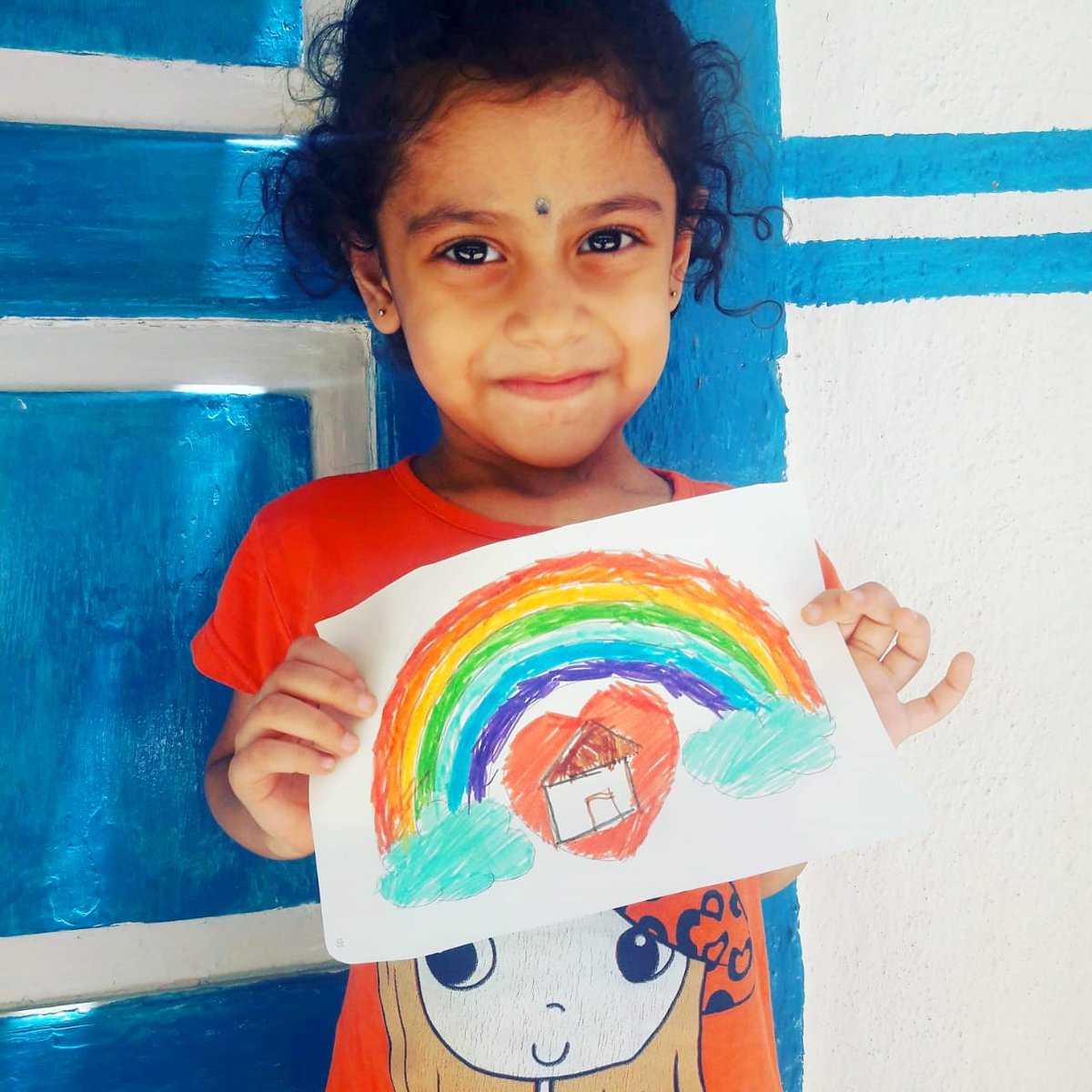NanhiKali's tweet photo. Home is where the heart is &amp; hope is where the rainbow is!🌈 Thank you for helping our Nanhi Kalis to spread the cheer. 😊💛
#TomorrowWillBeBetter https://t.co/59ej8URRV0