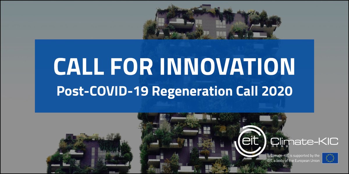 ClimateKIC's tweet photo. LAST DAY: #EITCrisisResponse and @EITeu @ClimateKIC are looking for innovative solutions for a just, green #COVID19 recovery. Focus areas: #circulareconomy, #builtenvironment and #sustainablefinance 

Submit your Expression of Interest by 22 May: https://t.co/F5TZXz9Bd3 https://t.co/CBdy77HeV5