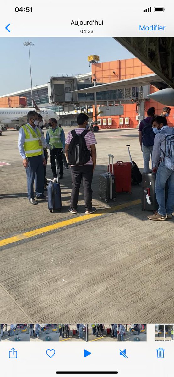 “Arrival at Indira Gandhi International (IGI) Airport  by Tunisian Special Military Aircraft with 25 Indian citizens evacuated from Tunisia. A Friend in Need is a Friend Indeed.
ज़रूरत में काम आने वाला ही सच्चा दोस्त है