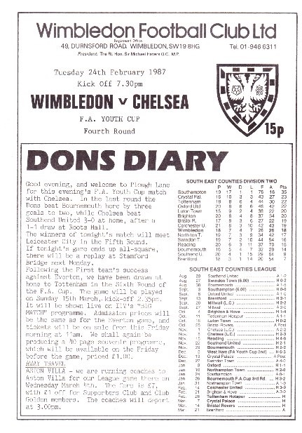 Wimbledon FC Progs tweet media