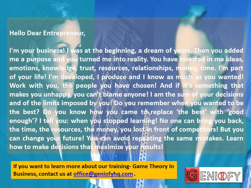 #leadership #entrepreneurship #business #profits #learnings #Gametheory #CEO #development #managementdevelopment #businessdevelopment #strategy #managementtraining