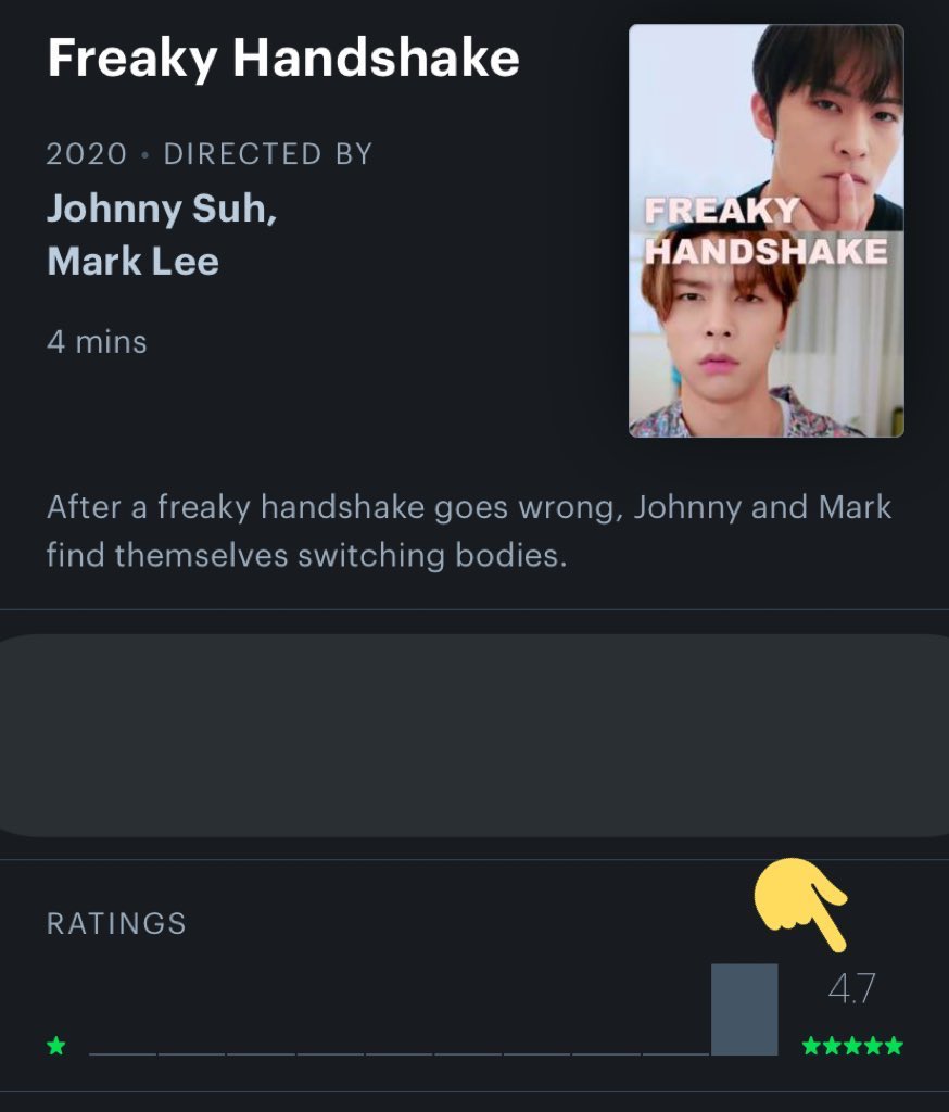 when freaky handshake became the highest rated film on letterboxd with a 4.7 rating