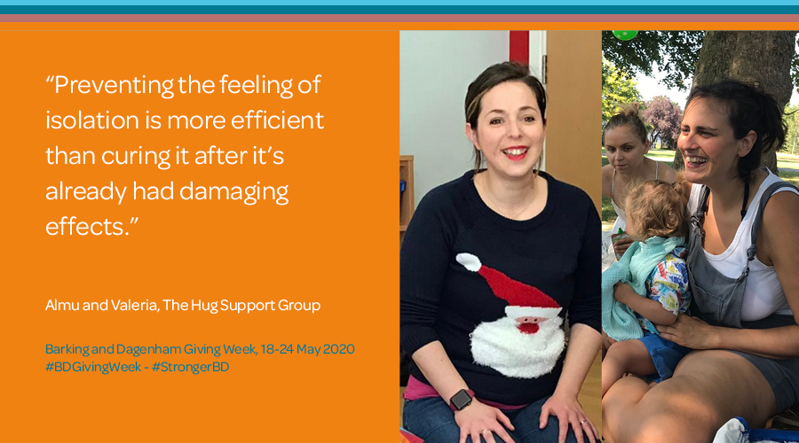 BDGivingUK's tweet photo. Throughout #BDGivingweek, we are sharing stories from our community heroes! Today, Almudena and Valeria from the Hug Support Group share their hopes for a post #Covid_19 society, and what they are doing about it! https://t.co/yLbXSRUP2H #StrongerBD https://t.co/AhzyA1GML6
