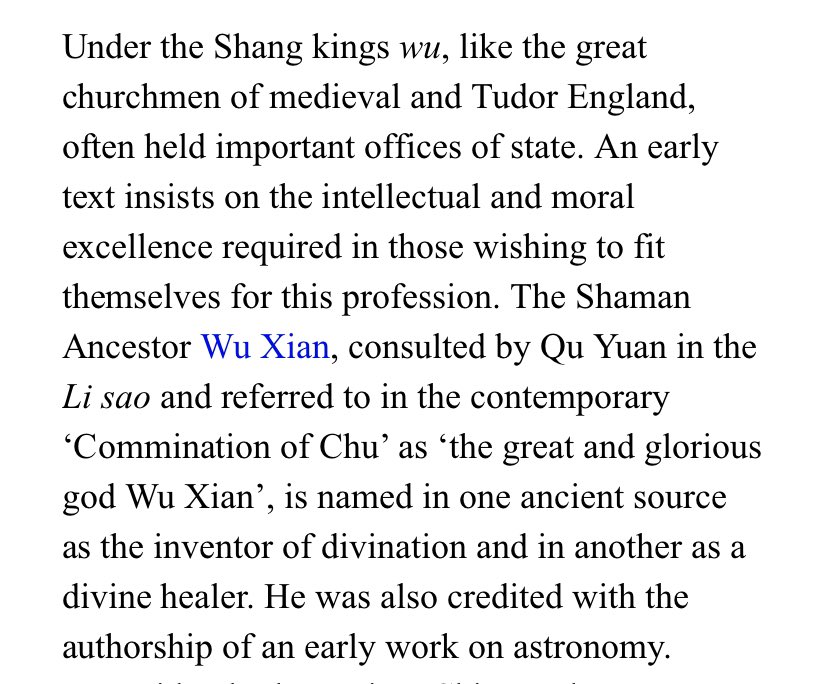 Some bg on what is “shamanism” in the Chinese context (wu) Later their role grew less as it was taken over by “learned” people and they became relegated to superstitions