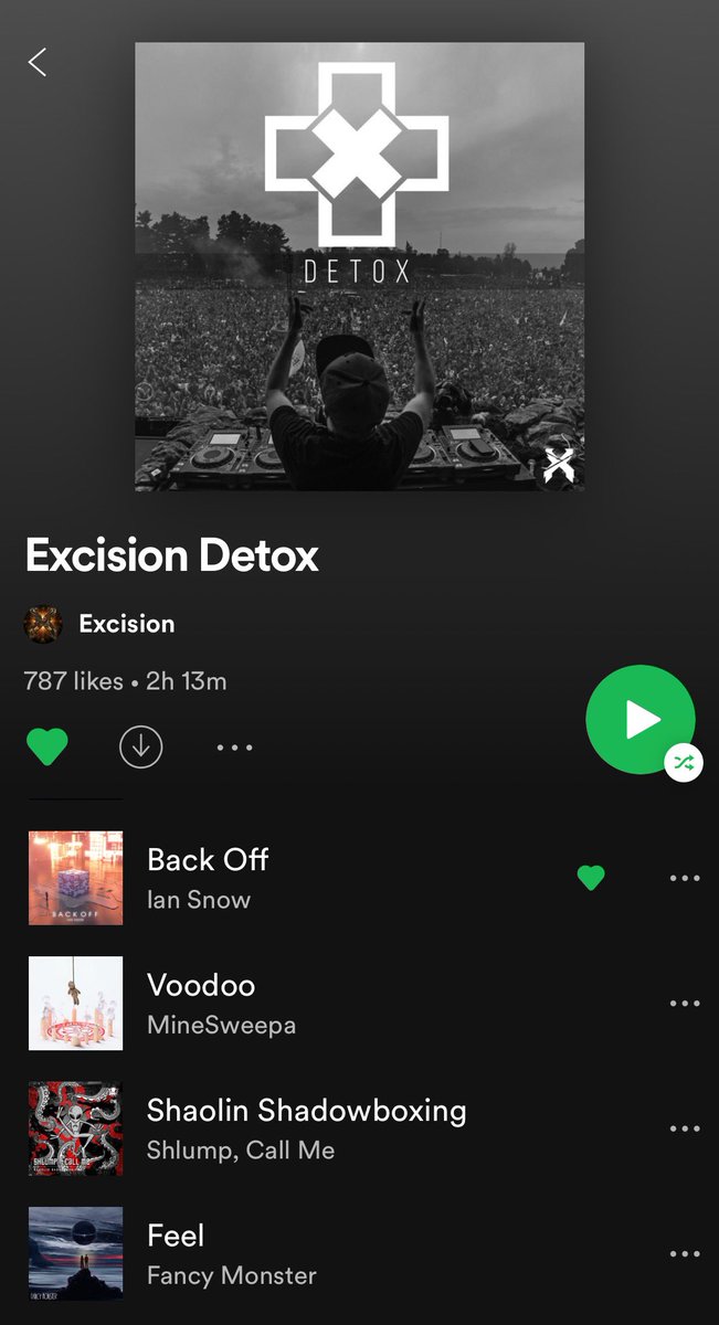 iansnowmusic's tweet photo. S/O @Excision for adding Back Off to his new Detox playlist🤘 https://t.co/g3YsezWotJ