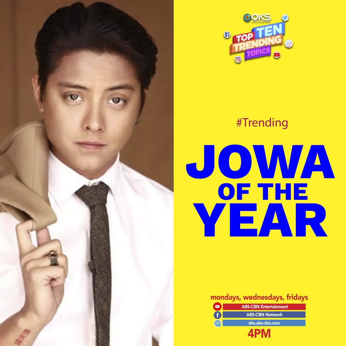 OKS4Ts's tweet photo. JOWA OF THE YEAR! Hmmmm... Bakit kaya? Abangan mamayang 4PM sa 4Ts! Tumutok lang sa ABS-CBN Facebook Page at Youtube Channel! #4TsDaniel https://t.co/rYgaHf1Cpm