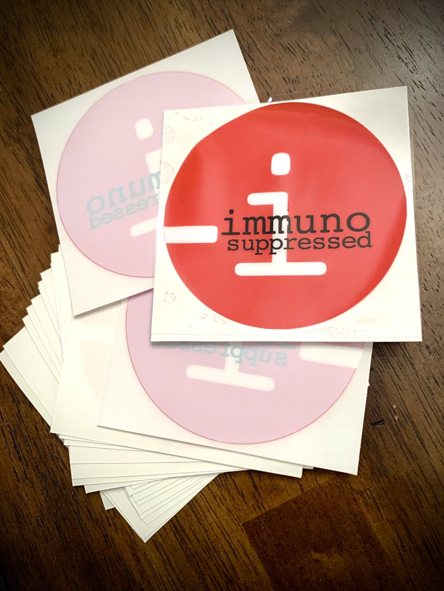 Stick2getherFam's tweet photo. Highly requested “immunosuppressed” static window clings arrived today and they look awesome! 4” round and great for car/home/work windows. Available for order June 1st. Portion of proceeds support mission of @mycampsunshine. https://t.co/DfNEScNzLu