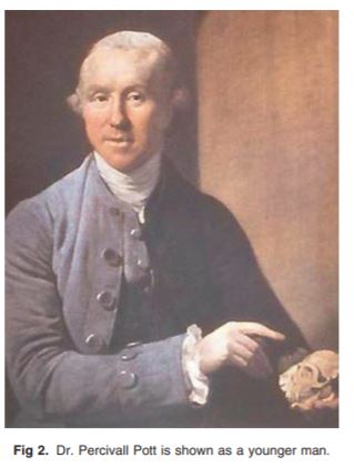 8/13Sir Percivall Pott described the presentation of TB vertebral osteo in 1779 in Chirugical Works of Percivall Pott. "The occasion of the mistake is palpable; the pt is deprived of the use of his legs, and has a deformed incurvation of the Spine"Ref:  https://bit.ly/2zVDl3J 