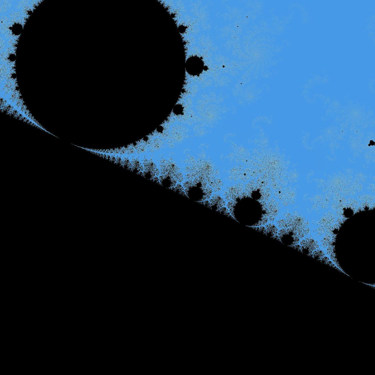 randommandelbot's tweet photo. -0.8929523593778665 + 0.22620116567500215i at zoom 3.0627623192e+02. jit:20190929053002 https://t.co/CJ9mwU0SMT