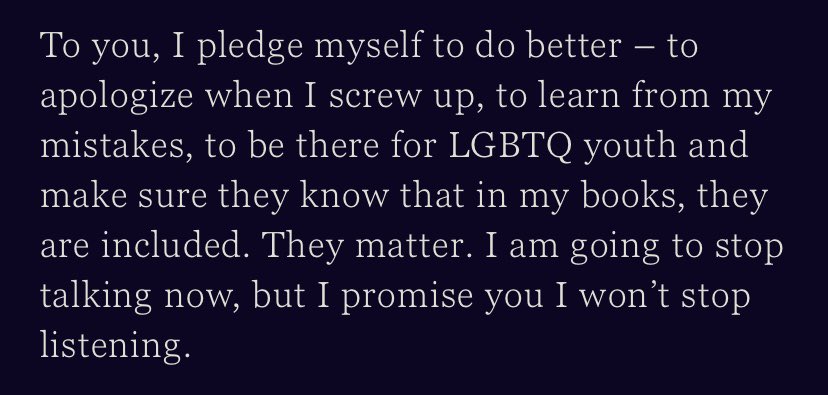 troubledemigods's tweet photo. these are excerpts from a speech rick riordan made for receiving a stonewall award. the percy jackson series is the blueprint. rick riordan is the blueprint. https://t.co/NPai3cKcmV