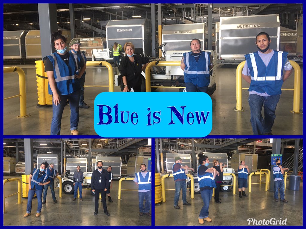 WAHCAtraining's tweet photo. WAHCA Morning Sort “Blue is New” crew. Dynamic Warm-ups before heading to their areas with their trainers! @jrindafernshaw  @badb626 @air1man @jpaloupsair @rossiups @AletheiaSpoon #blueisnew #dynamicwarmups #newupsers https://t.co/YM6yhU9awF