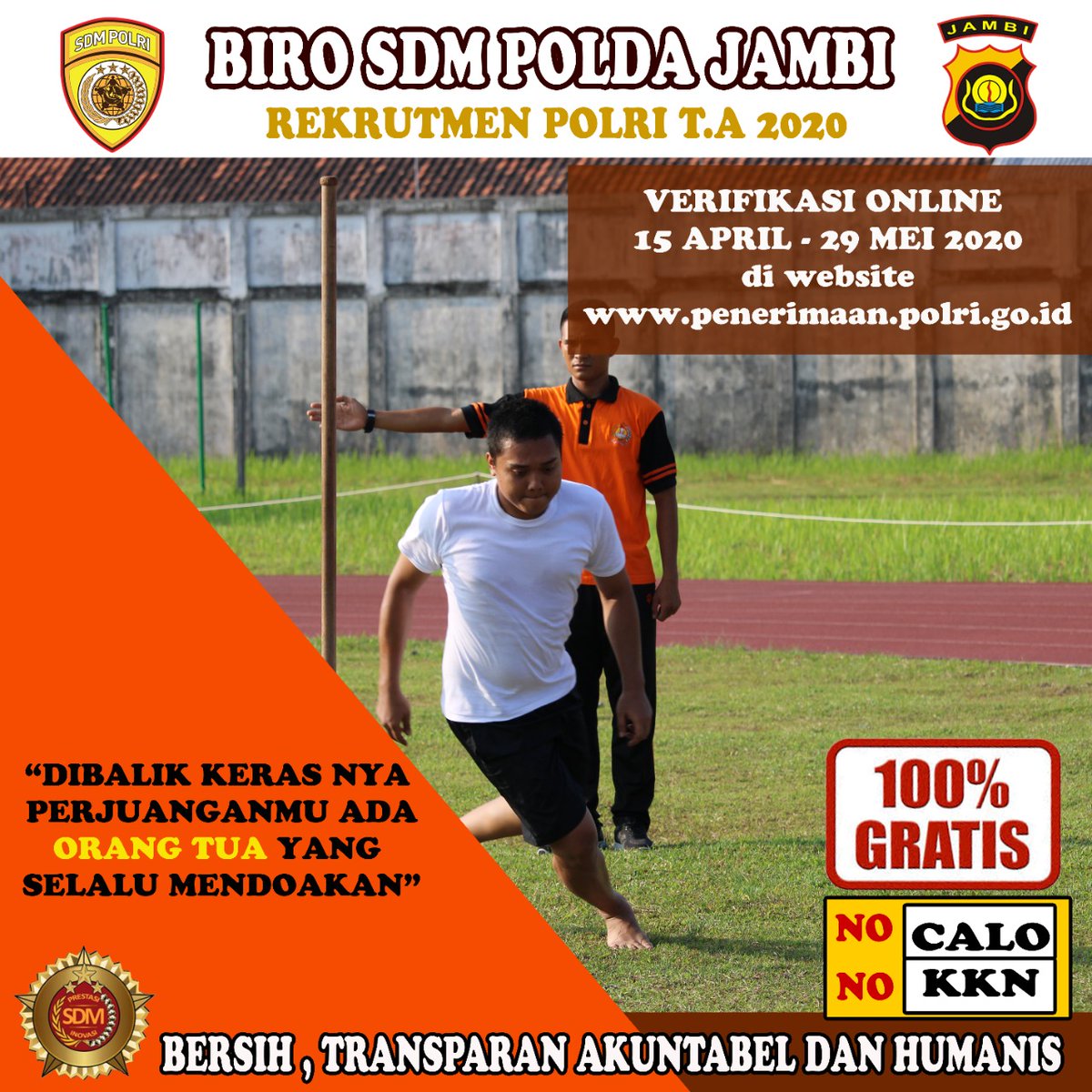 DeaParamitha8's tweet photo. Rekrutmen Anggota Polri 2020

#ssdm rekrutmen polri
#rekrutmenpolri
#penerimaanpolri
#masukpolisigratis
#ssdmpolri
#sdmpoldajambi
@rekrutmen_polri
@ssdm_polri
@sdmpoldajambi https://t.co/5lM6bGiWkq