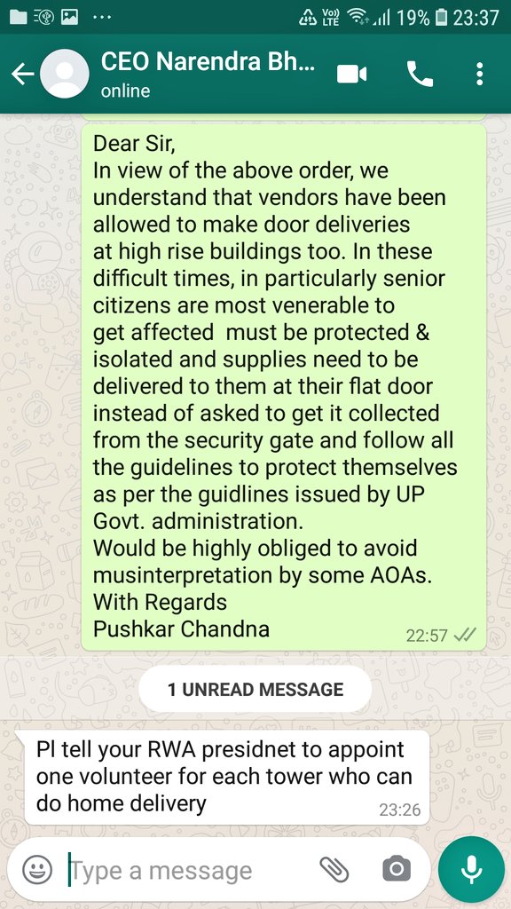 prchandna's tweet photo. @motherlandpost1 @dmgbnagar @nbhooshan @Uppolice @SHObisrakh @DCPCentralNoida @CP_Noida @alok24 As per @dmgbnagar 's advisory door step delivery must be done through volunteers @nbhooshan also suggested 👇 @CeoNoida @OfficialGNIDA @CP_Noida @DCPGreaterNoida  @DhirendraGBN https://t.co/de4gcgUFUQ