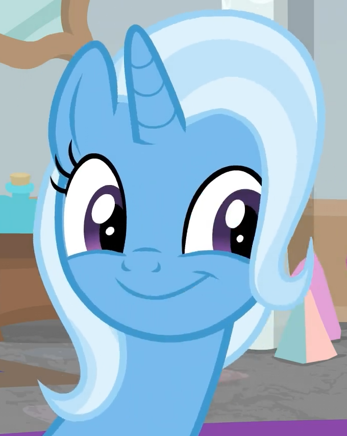 psst...Trixie is trans and it was her newfound relationship with Starlight that helped her overcome her crippling dysphoria and finish transitioning, as displayed by the change in her eyes from S6E25-26 onward. What makes the eye aspect so interesting is...(1/3)