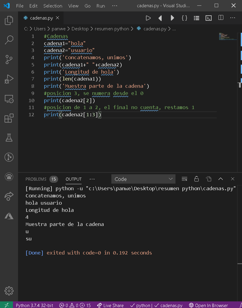 josecodetech's tweet photo. Operaciones con strings (cadenas) en #Python, #programandoEnCuarentena #programming #code #viernes https://t.co/tFtJmMfBCp