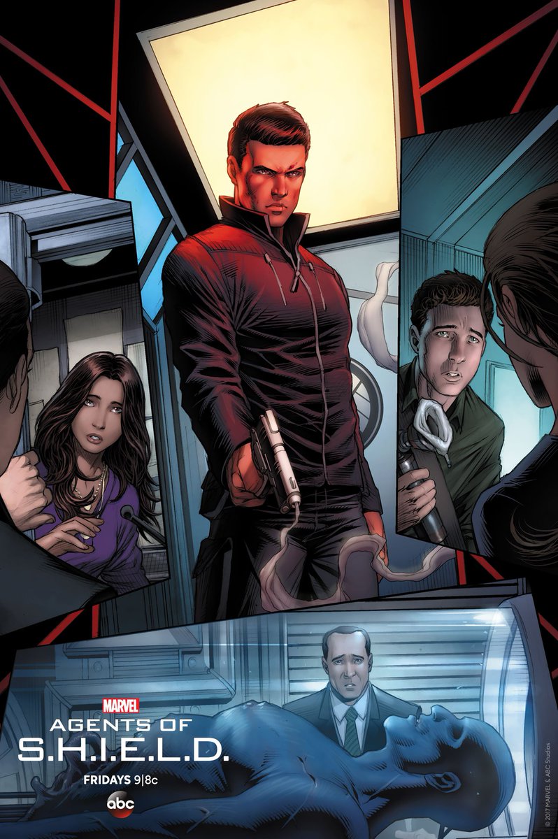 keshasbixch's tweet photo. #SHIELD100 si que fué una gran emocional fiesta para los fans, ellos tuvieron alfombra roja para disfrutarlo (obvio la única serie de Marvel en llegar al episodio 100), el recuerdo de #CoulsonLives, tuvimos posters, el casamiento más esperado, muchos recuerdos #AgentsofSHIELD https://t.co/QKmsI4I3Fp