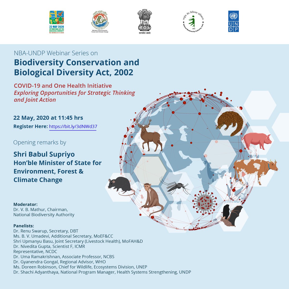 UNinIndia's tweet photo. Let's celebrate #BiodiversityDay together! 🐯🐬🐘🌲🌿🦀

Don't forget to tune in #ForNature today at 11.45 am for a conversation with @moefcc MoS @SuPriyoBabul, National Biodiversity Authority &amp; @UNDP_India - on building a future in harmony with nature: https://t.co/4HEmj7EcQp https://t.co/ZOqnhzpLr7