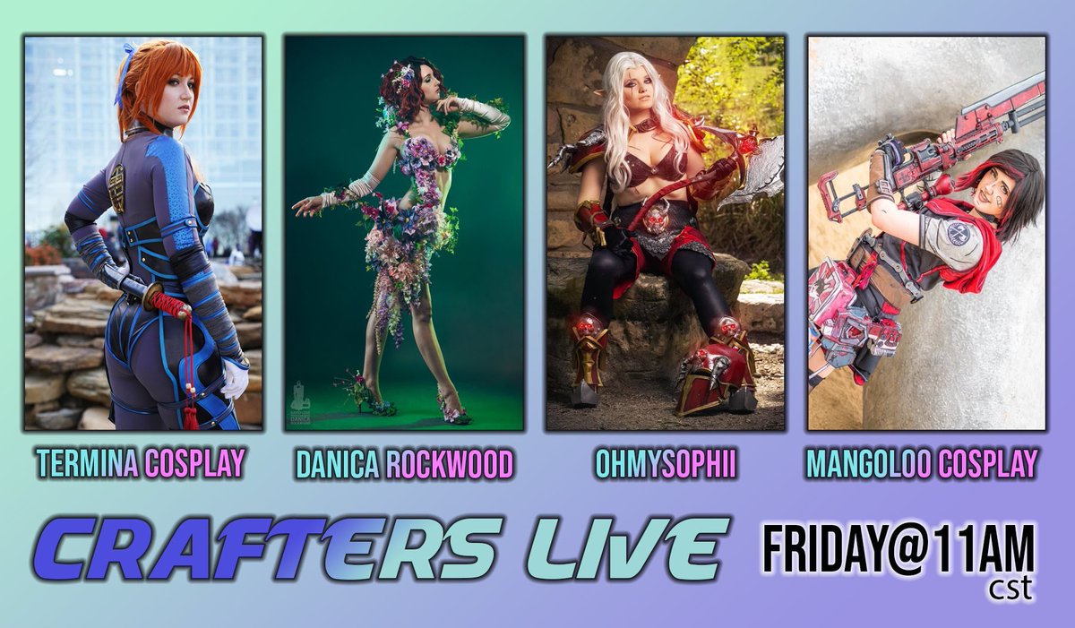 MangolooCosplay's tweet photo. SOON..... Morning online crafting stream at @SMTokiKon with @TerminaCosplay , @ODanicaRockwood and @OhMySophii 

Lets craft and chat together ☺️ https://t.co/zn9wrtA7i8