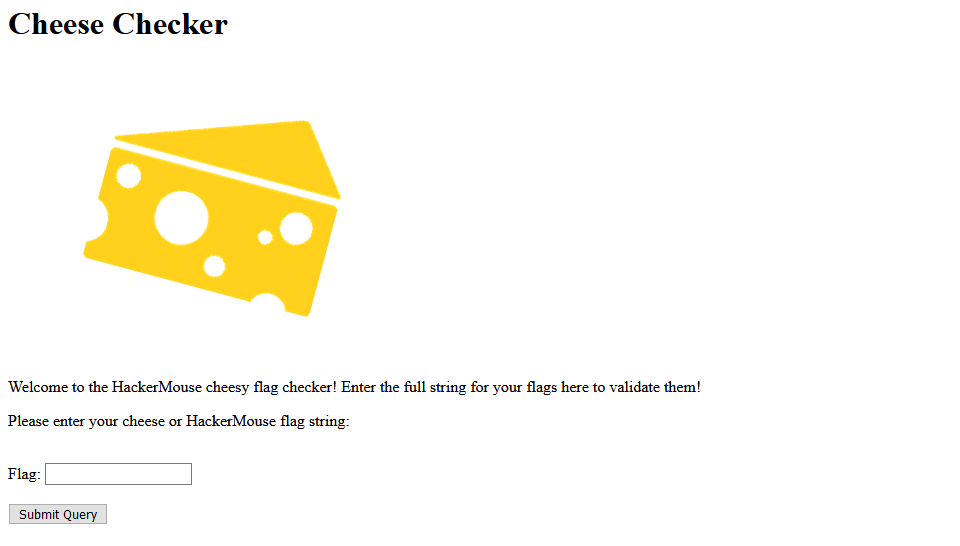 hacker_mouse's tweet photo. what a great day to #hack some #cheese! We are making a cheese validator feature as a temporary measure before we have our #portal up and running! We'll #update the site shortly once we've sniffed out any rotten cheese bugs!
#TeamHackerMouse #HackerMouse #ctf #cyber #security https://t.co/J19hQyKt3t