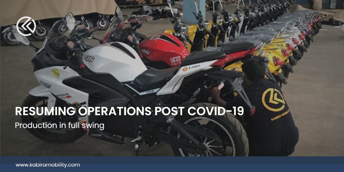 KabiraMobility's tweet photo. #KabiraMobility resumes operations post #Covid-19 lockdown with detailed standard operating procedure on maintaining #socialdistancing #hygiene &amp; #safetyatworkplace Coming to your city soon. #SayHelloToEv #HelloEV https://t.co/yS9KcwieuE