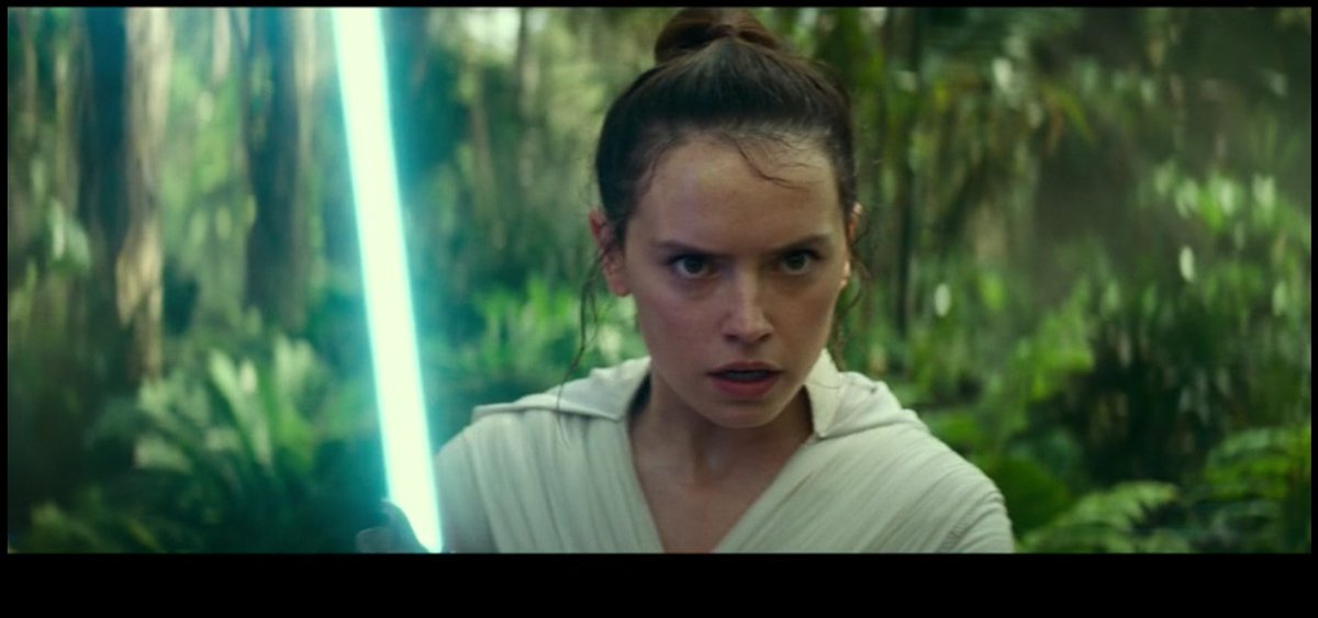 Fast forward One Year, and Rey is now refining her skills as a Jedi in training. She's learned how to heal the blades crystal and is now the sole wielder of the hero's saber. However she doesn't feel that she's worthy of it, why? well...