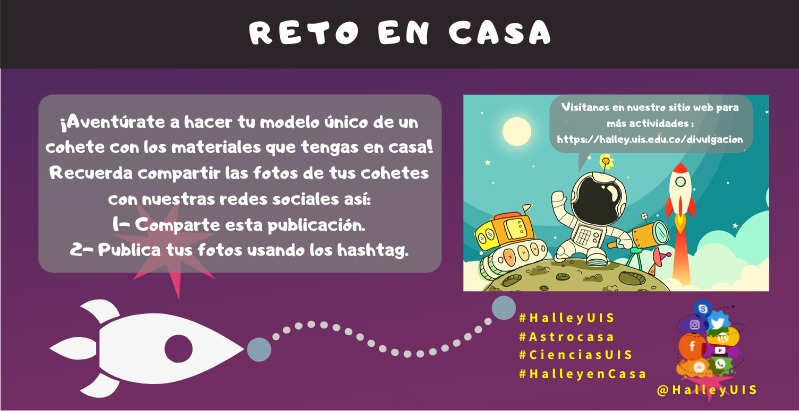 halleyUIS's tweet photo. Finalmente el día del lanzamiento de la misión de @SpaceX Demo-2 🚀👨‍🚀👨‍🚀. 
Te traemos un nuevo #Retoencasa
Con materiales que tengas en casa🏠, como botellas plásticas🍾, cartón📜, entre otros, puedes obtener tu cohete soñado🚀
#HalleyUIS #AstroCasa #CienciasUIS #HalleyenCasa #UIS https://t.co/U9vLTPiJTp
