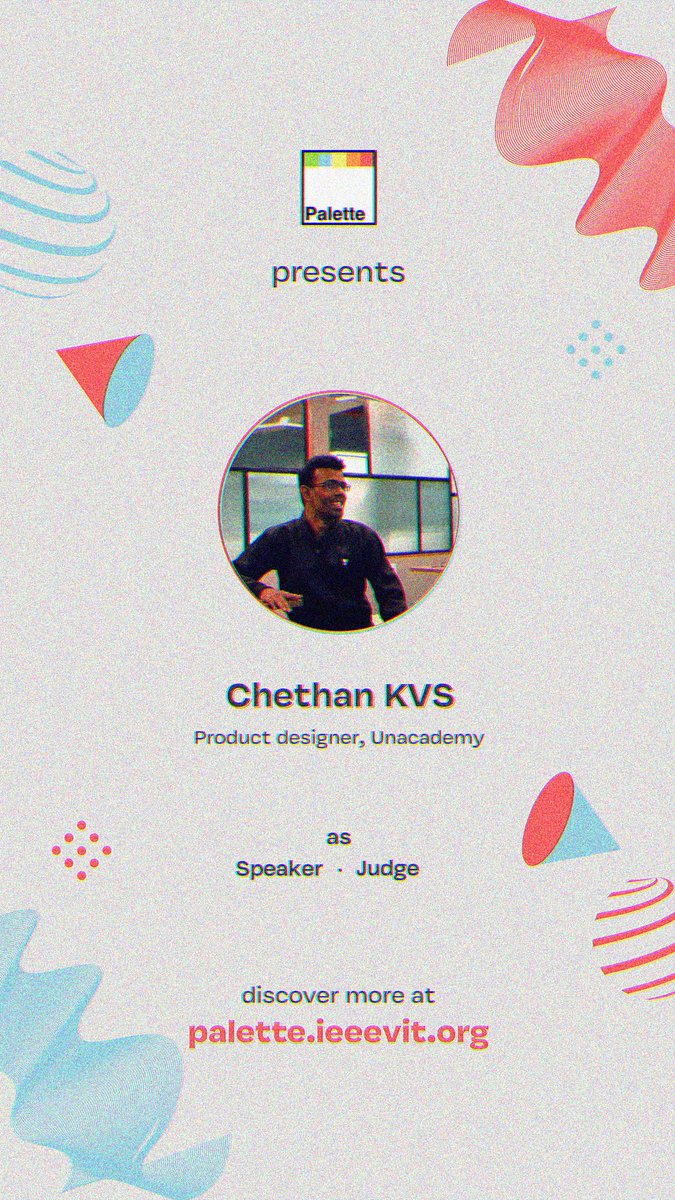 ieeevitvellore's tweet photo. Presenting the speaker of Palette 2020! Come register at https://t.co/JXNtEHRBWj and have a blast creating unique designs under the mentorship of these brilliant designers! #CreativityNeverEnds
.
.
#figma #xd #adobe #photoshop #design #ui #ux #uiux #ieee #artwork #decor #hack https://t.co/P2aIM304SL