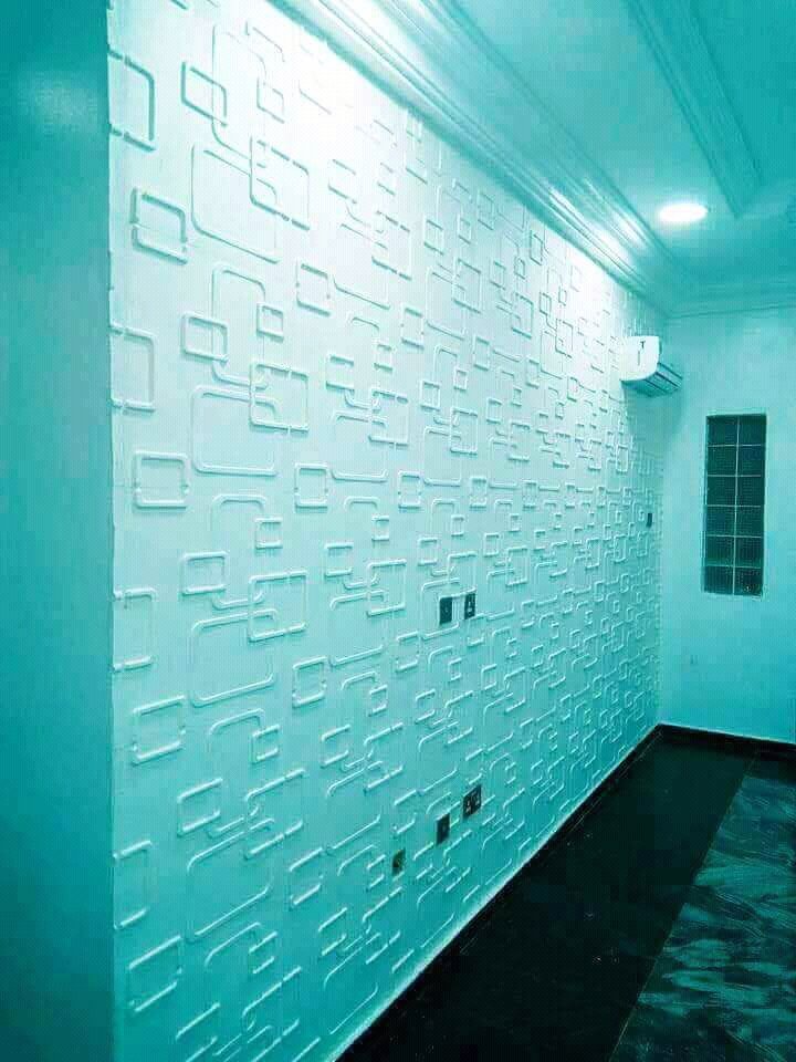 Let us beautify your homes and office spaces. 3D Wall Panels available for sale and Installation.60X60 = 4 pieces make one sq meter 80X100 = 2 pieces make one sq meter 120X120 =1 piece make one sq meter1 Square meter = N7,000DM or Whatsapp 08064874999