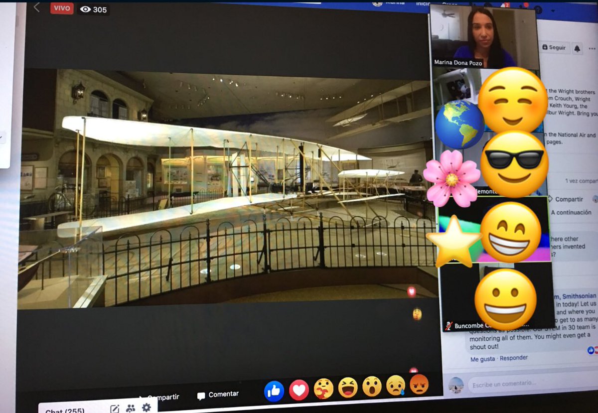 MarinaDoaPozo's tweet photo. #VirtualFieldTrip during #RemoteLearning .We visited the @airandspace in #WashingtonDC @smithsonian and joined to a live chat about the #WrightBrothers and the first successful airplane featuring #TomCrouch. #Excursiónvirtual durante el aprendizaje a distancia. @AverysCreekRams https://t.co/7UuJ5q9CNI