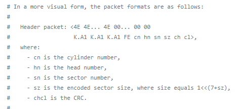IBM PC sectors have their cylinder (track, basically)/head/sector-number encoded into their header, so by reading random sectors you can figure out where the tracks are.