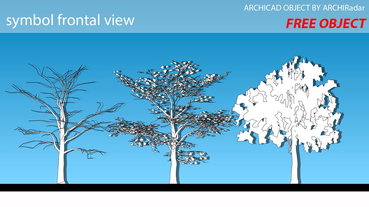 2D-3D Parametric Plants - Free Object AR Beech Tree Medium Try for free one  of parametric plant. Diffusion distribution always different from one  another. https://t.co/SNPhTFgaB0 #Archicad #BIMX #Twinmotion #Graphisoft  #Tree #Plants #Hangings #