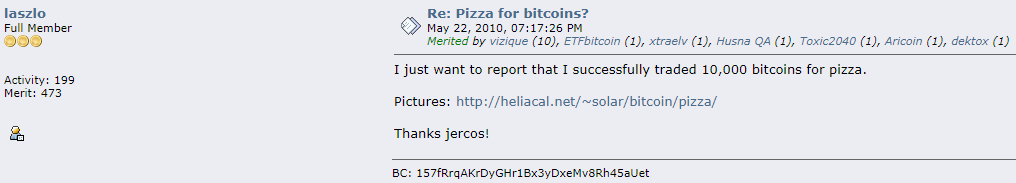 sunnydecree's tweet photo. HAPPY 10 YEAR #BITCOIN PIZZA DAY! https://t.co/1vhC7ZWOjs