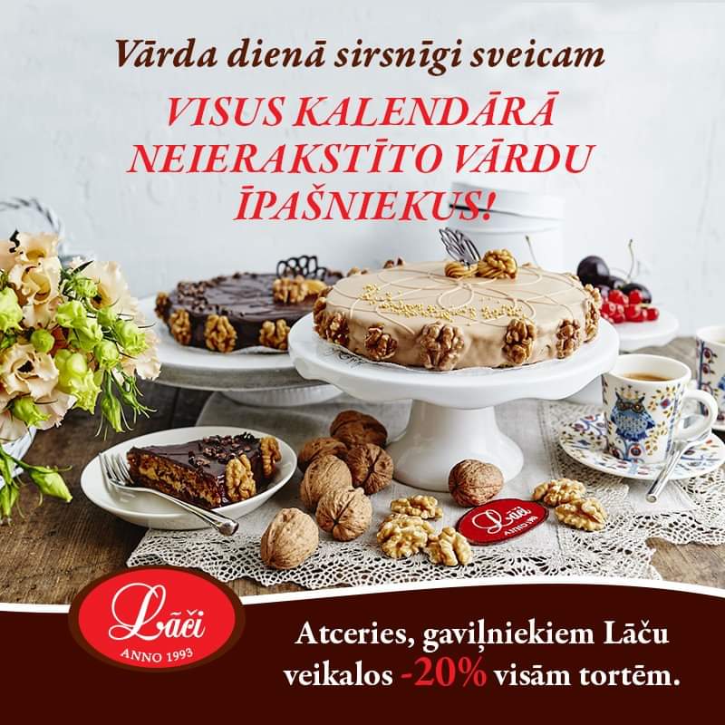 Sirsnīgi sveicam visus kalendārā neierakstītos vārda dienas gaviļniekus! 🎉🥳