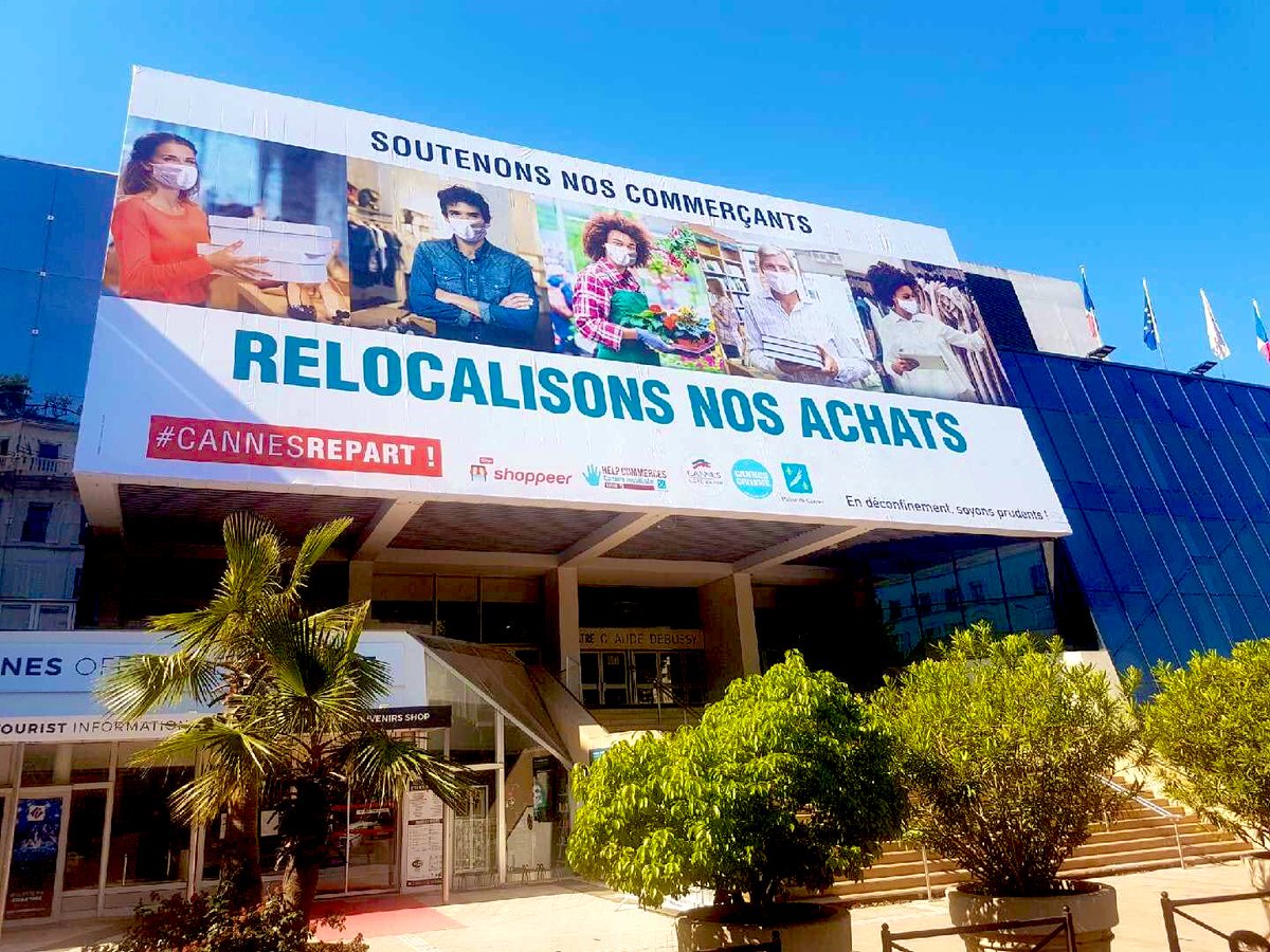 GregoryBiondo's tweet photo. C’est avec une GROSSE fierté que je vois le logo #shoppeer en ÉNORME sur le @CannesPalais à #Cannes !

Après 3 ans de travail acharné, ce beau projet qui prend tout son sens en cette période post-Covid éclot enfin au grand jour !

Un grand merci à @davidlisnard pour sa confiance https://t.co/Y57X1hstoX