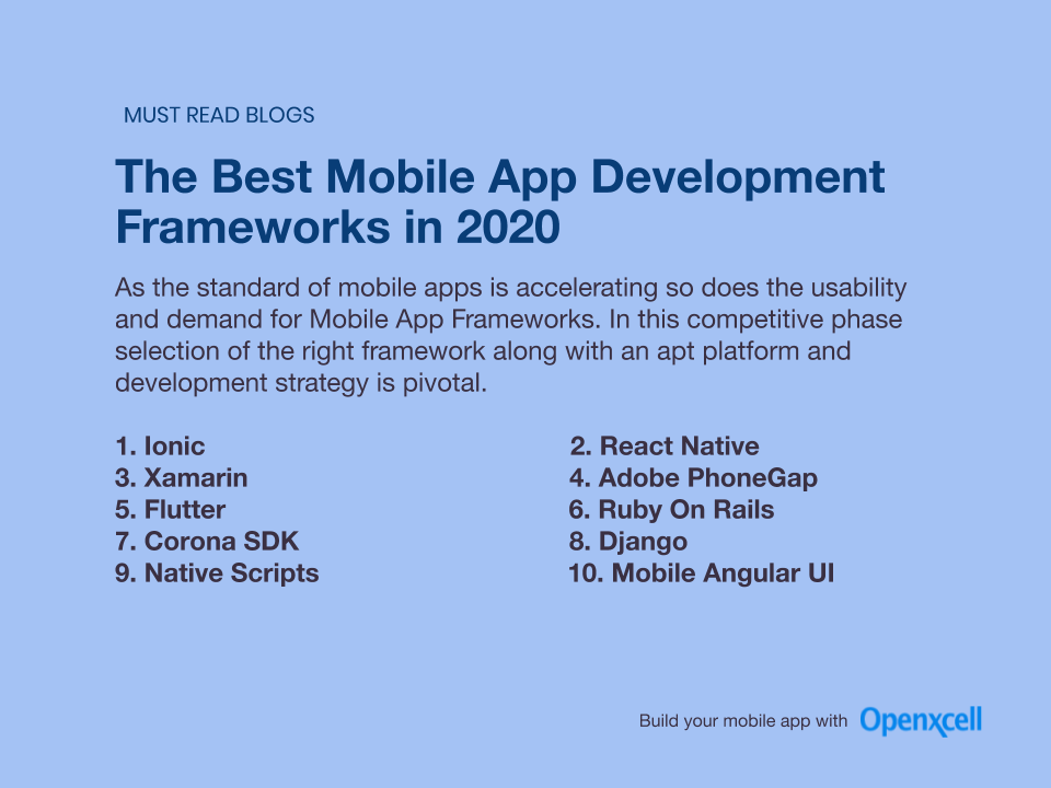 openxcell's tweet photo. The Best Mobile App Development Frameworks in 2020
๐๐๐๐ ๐ข๐ง ๐๐๐ญ๐๐ข๐ฅ: https://t.co/axAvxgFBee
#OpenXcellBlog https://t.co/dELDj9HWh1