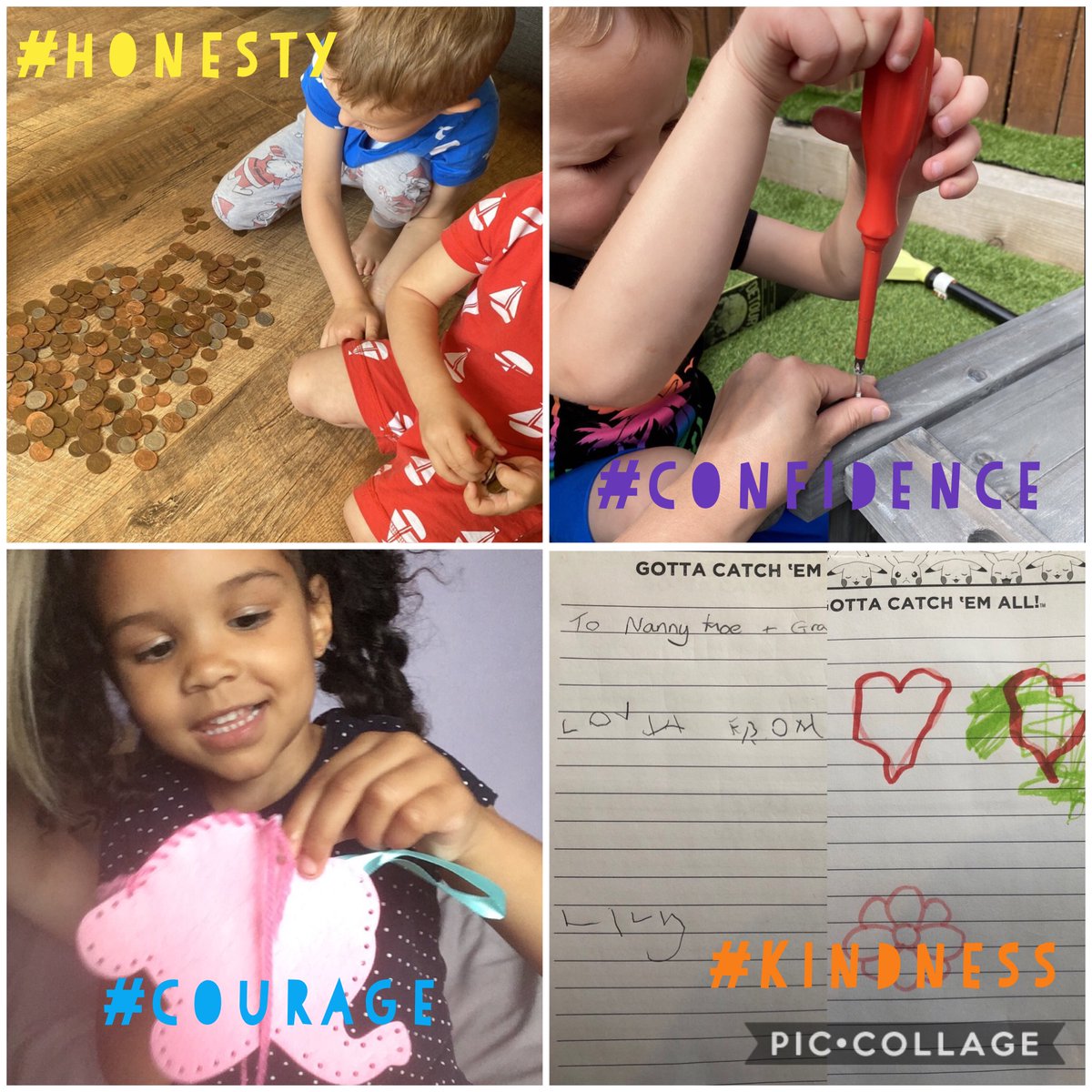 ColeshillHeath's tweet photo. This week, our littlest of learners in Nursery have been showing us how they ‘live’ our school values even when they’re not at school⭐️⭐️🌈 #chsrocks @nfowles5 https://t.co/souMqeH9gr