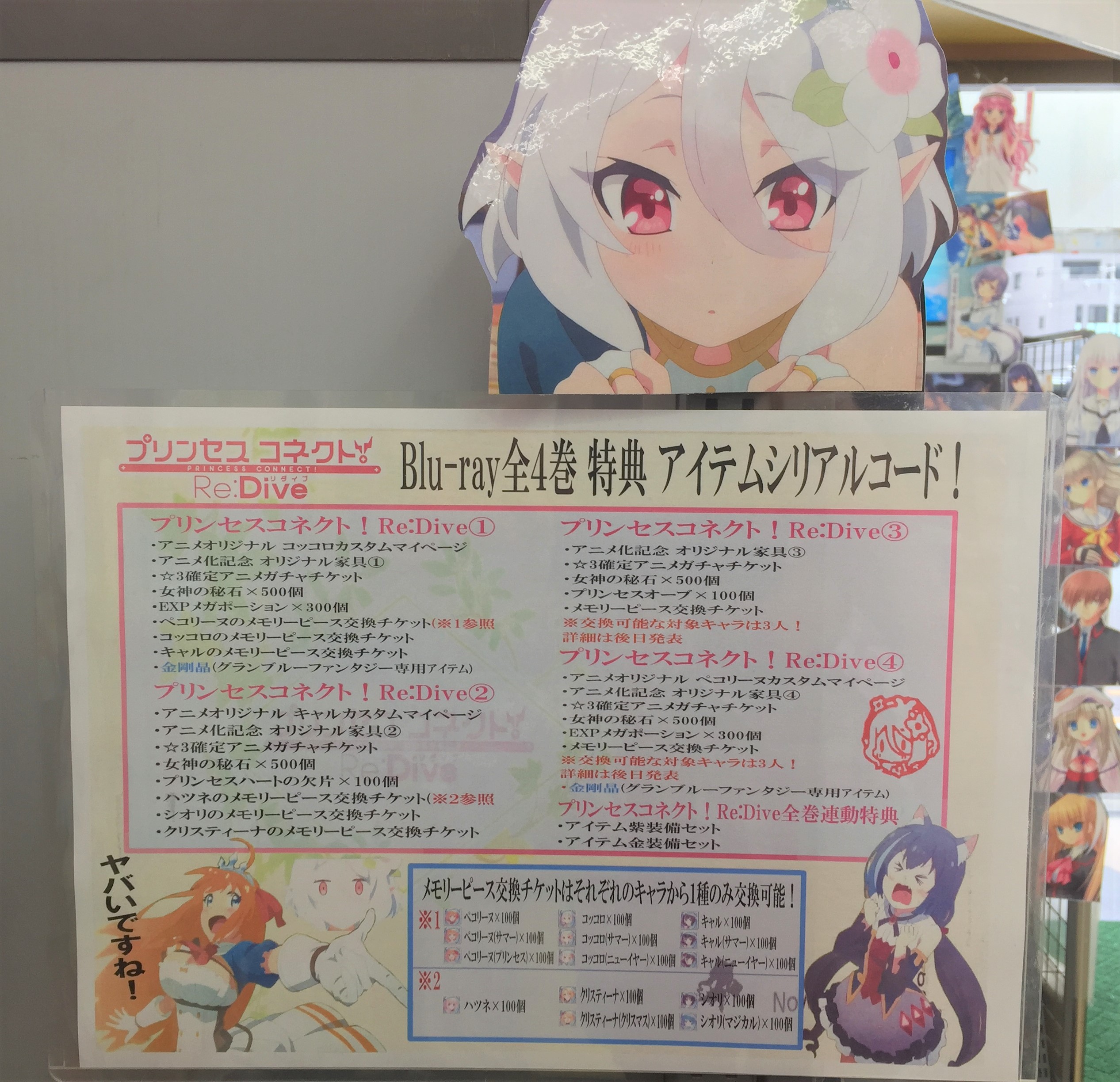 プリコネ プリンセスコネクト Re:Dive BD 4巻 シリアル付き