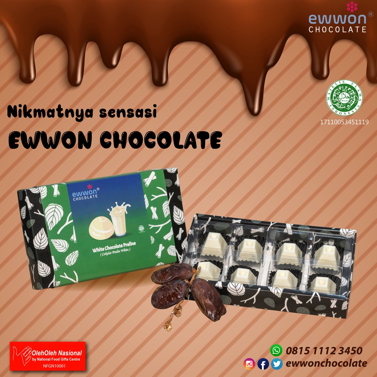 ewwonchocolate's tweet photo. Hello, Ewwon Lovers !!

Kini hadir White Chocolate Praline. Mumpung promo diorder yuk...

Hub. 0815 1112 3450

#wfh bersama #promo #produk #ewwonchocolate #ewwoncoobec berbagai #parcel #parsel #Ramadhan
#parselramadhan2020 dengan #coklat #cokelat #mewah #harga #murah #bersahabat https://t.co/GzNWuI4ZZ8