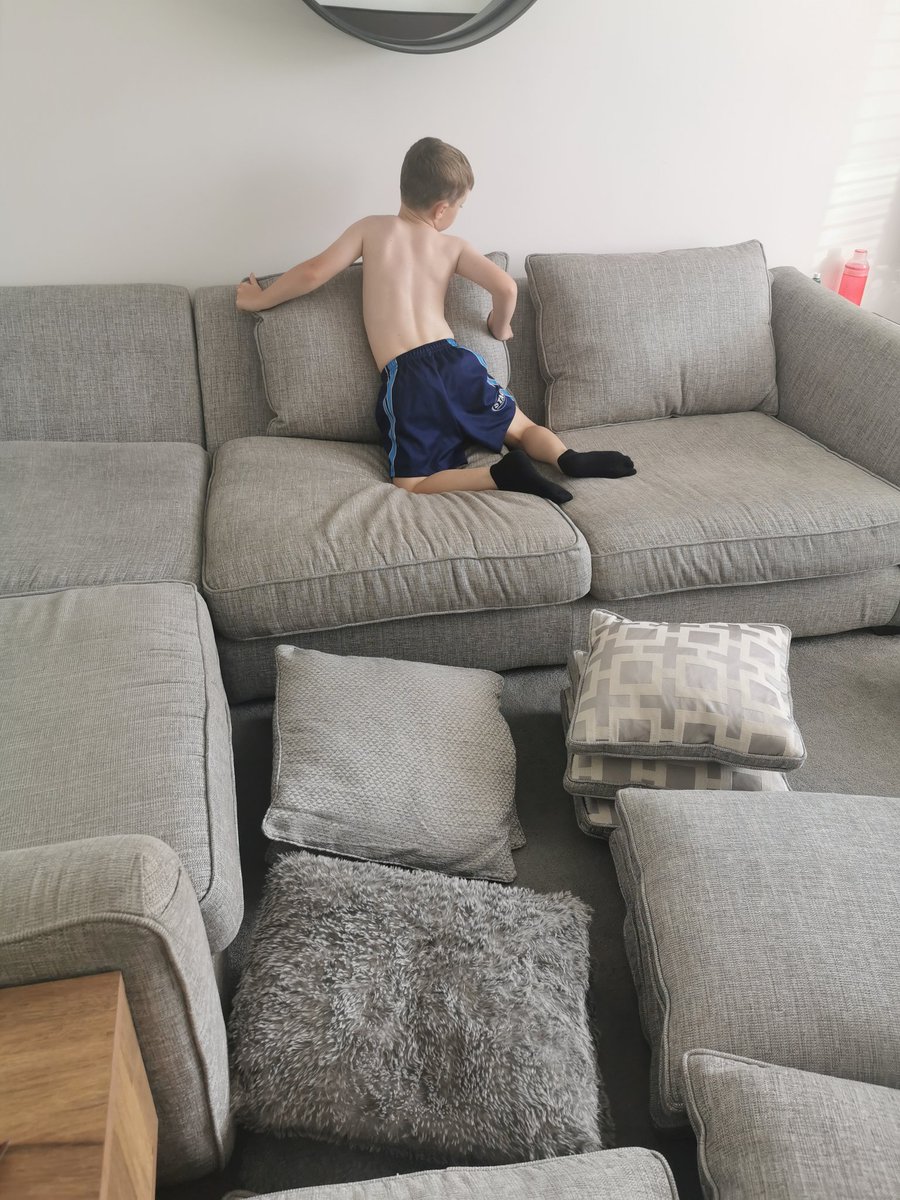 bernisha's tweet photo. @AnlabyPS Challenge accepted, Elliot really does help at home 🥰 Yesterday he cleaned the kitchen sides and the sink, and his favourite is reorganising the cushions on the sofa 😊 #littlegem https://t.co/lEfzGiGpp0