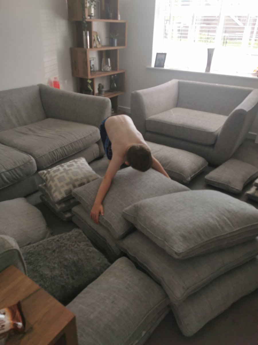 bernisha's tweet photo. @AnlabyPS Challenge accepted, Elliot really does help at home 🥰 Yesterday he cleaned the kitchen sides and the sink, and his favourite is reorganising the cushions on the sofa 😊 #littlegem https://t.co/lEfzGiGpp0