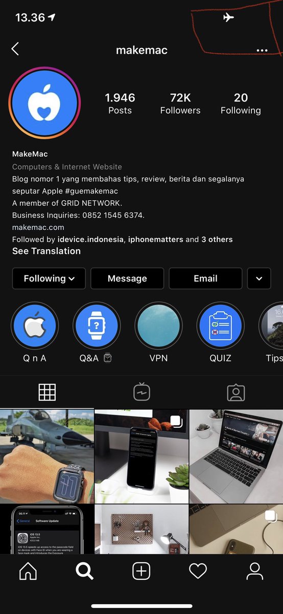 husain_walidul's tweet photo. @makemac , min ini status bar di ios 13.5 ngebug ya? tiap buka apps berubah jadi icon airplane, pdhl cell data &amp; wifi aktif https://t.co/Omd798pdFW