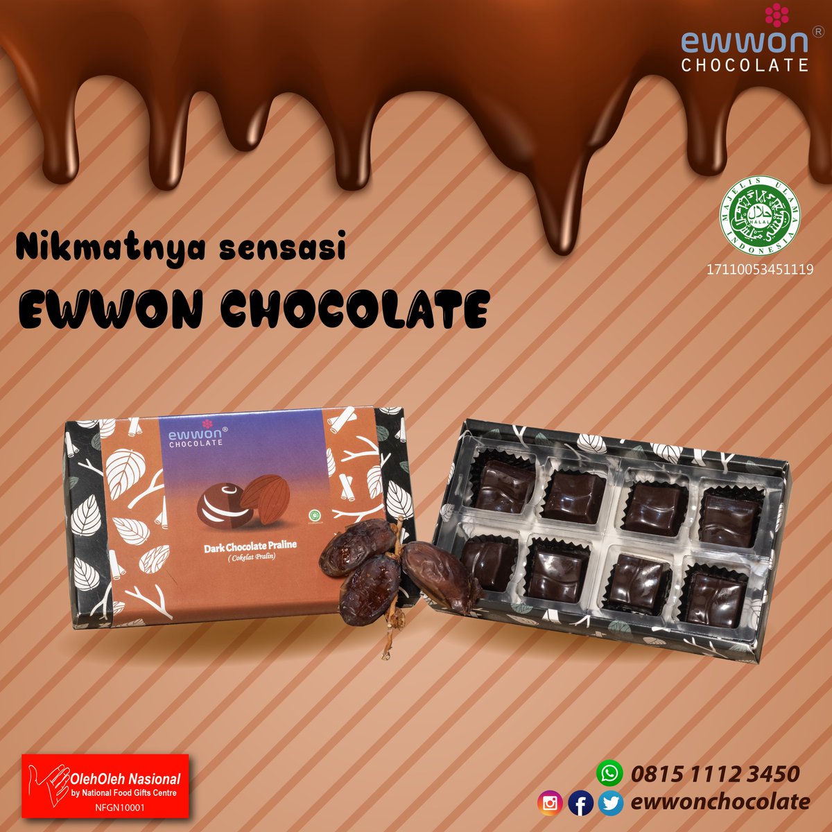 ewwonchocolate's tweet photo. Hello, Ewwon Lovers !!

Kini hadir Dark Chocolate Praline. Mumpung promo diorder yuk...

Hub. 0815 1112 3450

#wfh bersama #promo #produk #ewwonchocolate #ewwoncoobec berbagai #parcel #parsel #Ramadhan
#parselramadhan2020 dengan #coklat #cokelat #mewah #harga #murah #bersahabat https://t.co/tkGrArvDJb