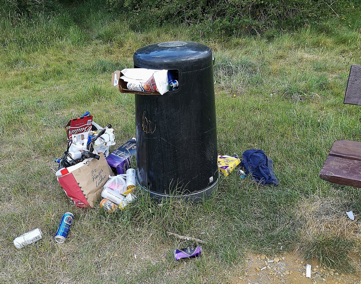 NickWilding9's tweet photo. @MarkGlennMurphy Rushmere Heath at 9.30am yesterday. Obviously a massive party on Wednesday night. Also saw Macdonalds take out boxes  around this area. As soon as the fast food outlets open, we see the littering 😡 Pair of gents' pants here too!!! https://t.co/mGgjBUYwUC
