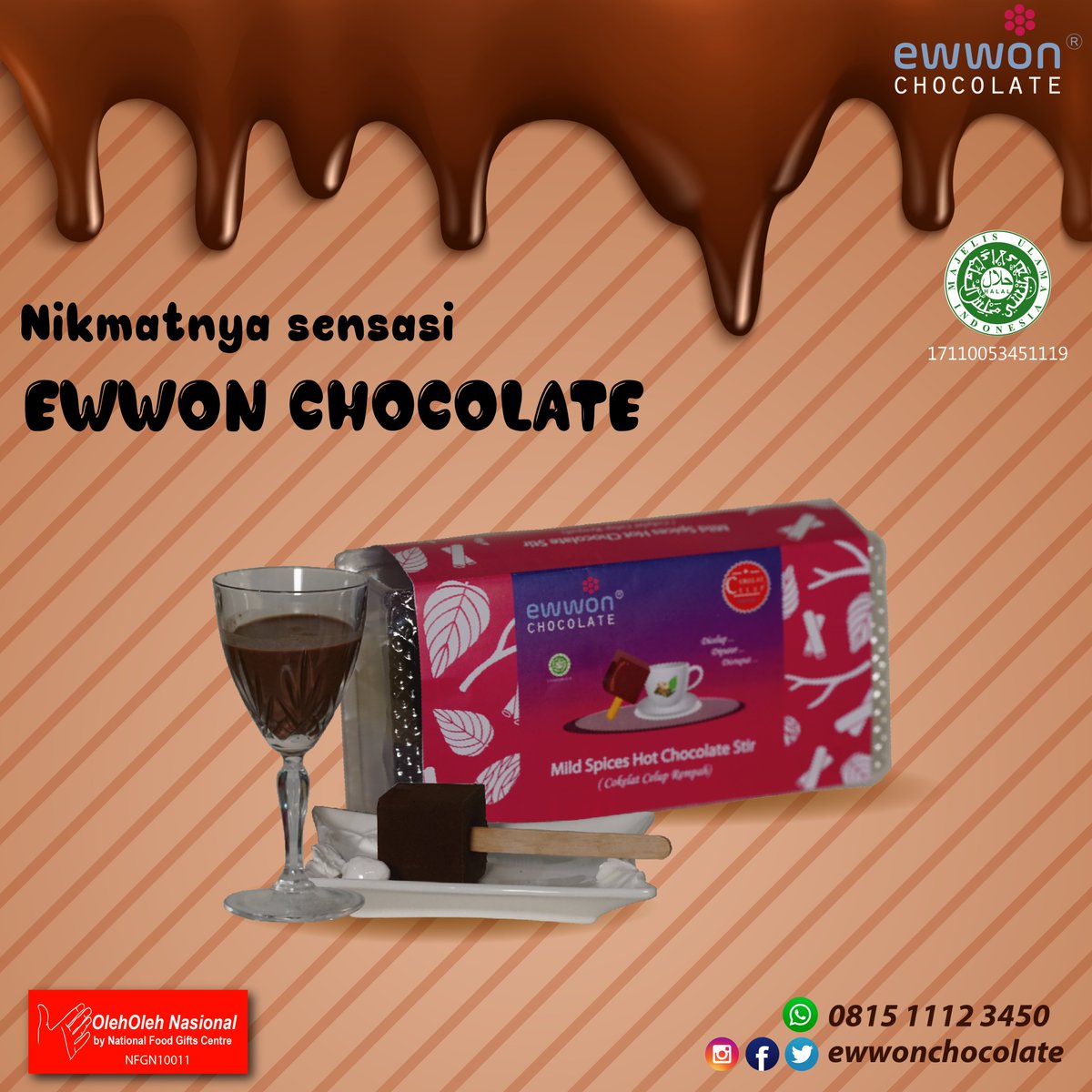 ewwonchocolate's tweet photo. Hello, Ewwon Lovers !!

Kini hadir Cokelat Celup Mild Spices. Mumpung promo diorder yuk..

Hub. 0815 1112 3450

#wfh bersama #promo #produk #ewwonchocolate #ewwoncoobec berbagai #parcel #parsel #Ramadhan
#parselramadhan2020 dengan #coklat #cokelat #mewah #harga #murah #bersahabat https://t.co/wsjRLb089L