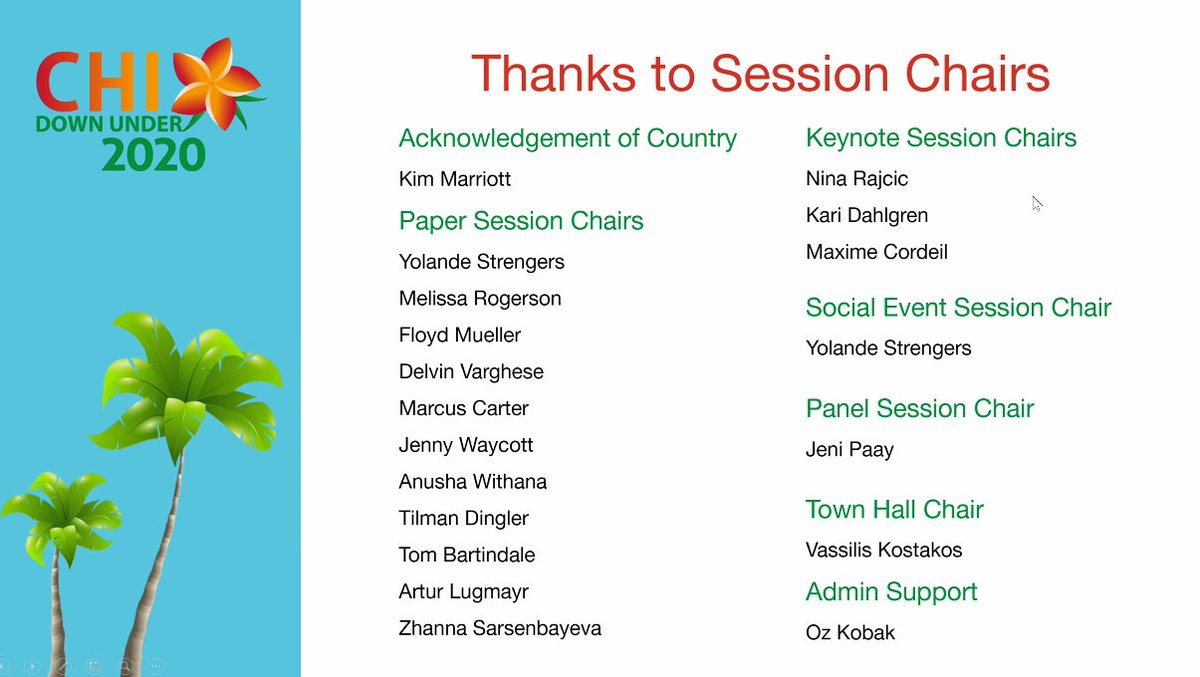 CHI_DownUnder's tweet photo. #CHIDownUnder 2020 has finally come to the end :) 
We would like to thank paper presenters, poster presenters, session chairs, organising committee, student volunteers, #CHI2020 organisers, and most importantly, all attendees! What a great time! https://t.co/npI9JeLQ6H