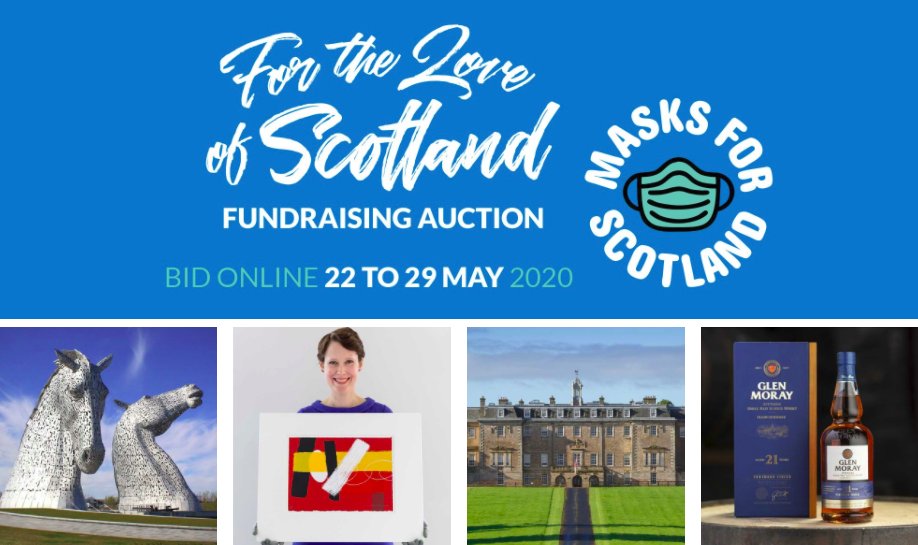 LyonandTurnbull's tweet photo. 'For the Love of Scotland' our online #fundraisingauction in aid of @Masks4Scotland is now live! Click here to take a look at the kindly donated lots & place your bids to help bring PPE to those working on the frontline in Scotland: https://t.co/Dw6szFEH6O https://t.co/5wEUM2lRJe