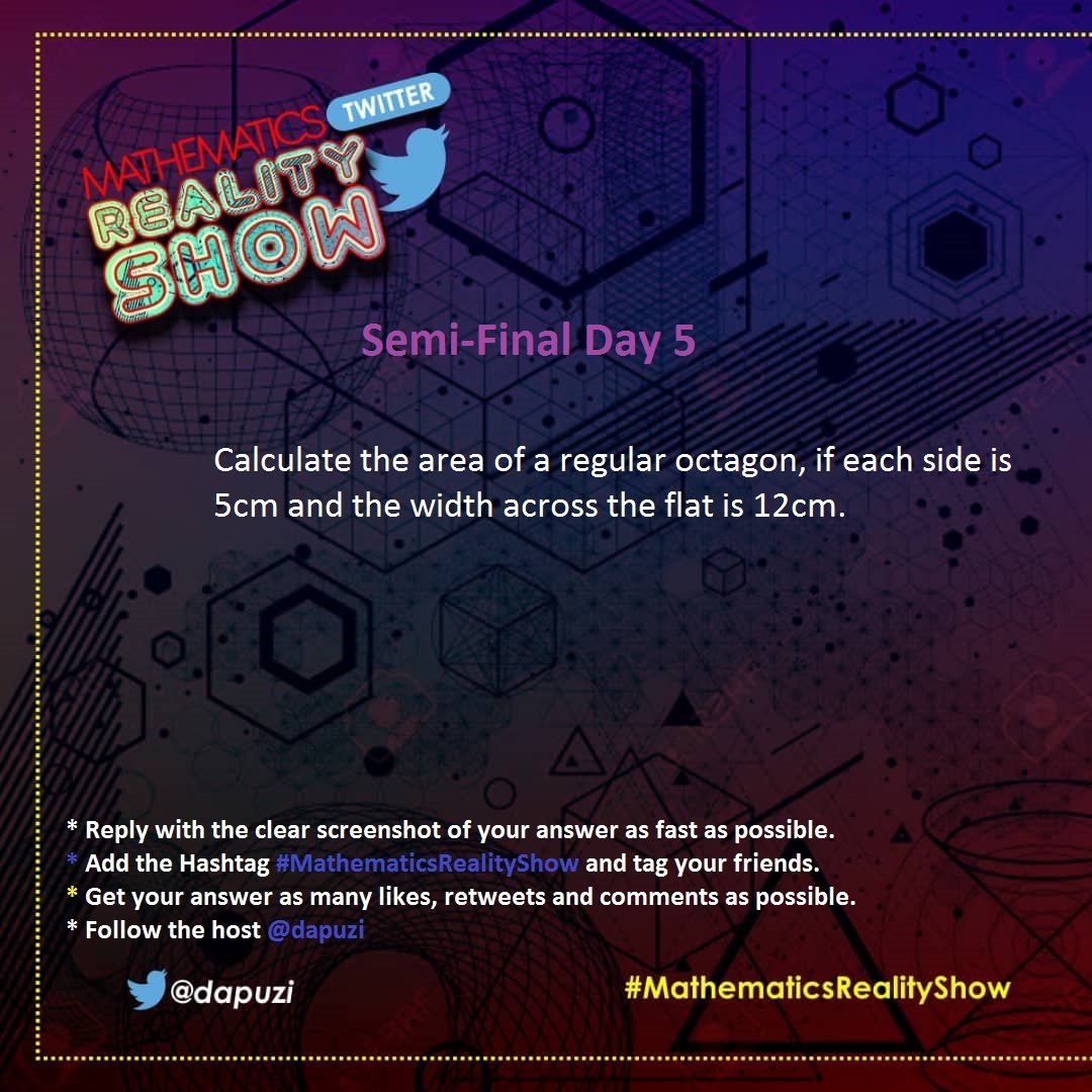 dapuzi's tweet photo. Time to win! 

Retweet and tag a friend! 

Add #MathematicsRealityShow https://t.co/77i8keM9Do